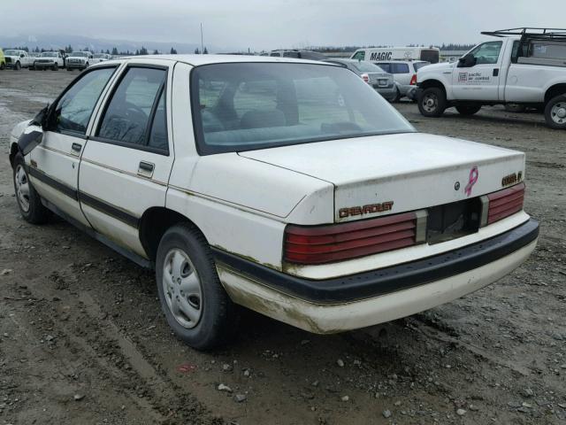 1G1LT53T6ME160635 - 1991 CHEVROLET CORSICA LT WHITE photo 3