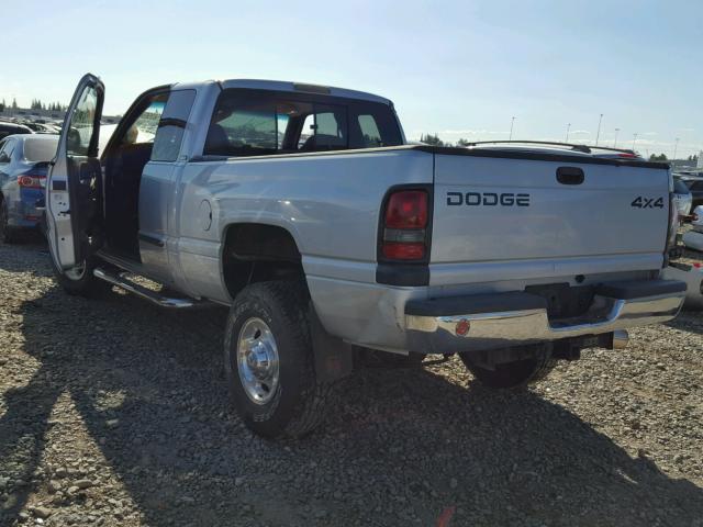 3B7KF23602M224632 - 2002 DODGE RAM 2500 SILVER photo 3