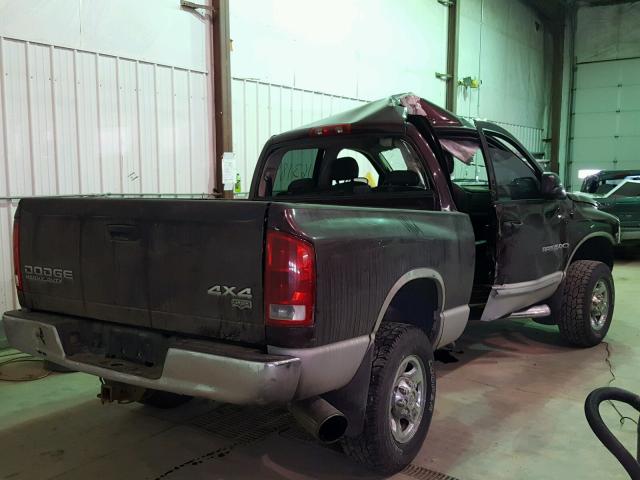 3D3KU28C34G103316 - 2004 DODGE RAM 2500 S BROWN photo 4
