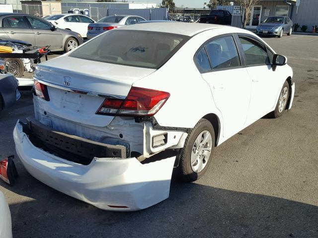 19XFB2F56EE253177 - 2014 HONDA CIVIC LX WHITE photo 4