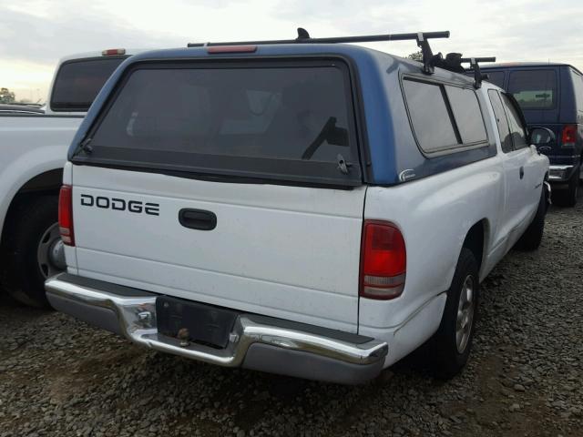 1B7GL22X6YS559693 - 2000 DODGE DAKOTA WHITE photo 4