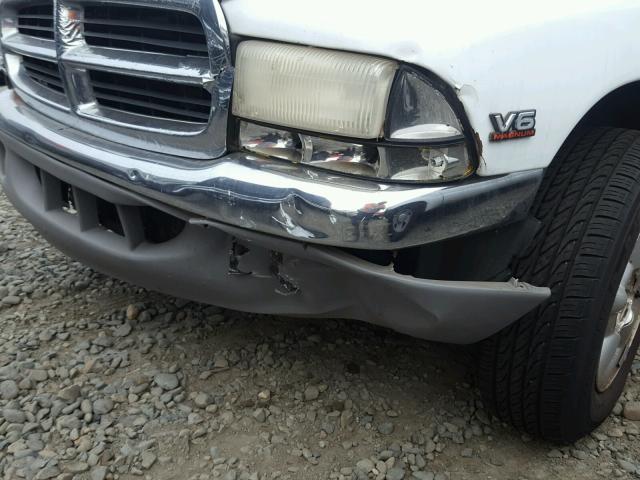 1B7GL22X6YS559693 - 2000 DODGE DAKOTA WHITE photo 9