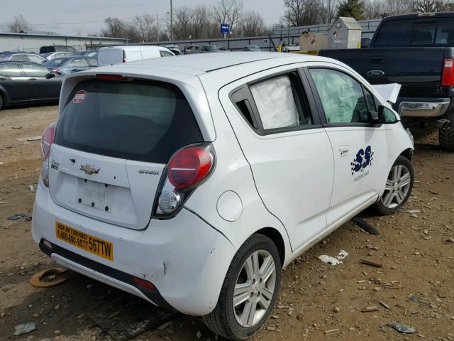 KL8CB6S94DC503727 - 2013 CHEVROLET SPARK LS WHITE photo 4