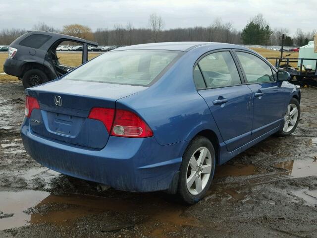 1HGFA16807L083837 - 2007 HONDA CIVIC EX BLUE photo 4