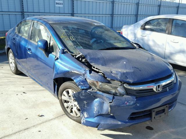 2HGFB2F51CH512001 - 2012 HONDA CIVIC LX BLUE photo 1