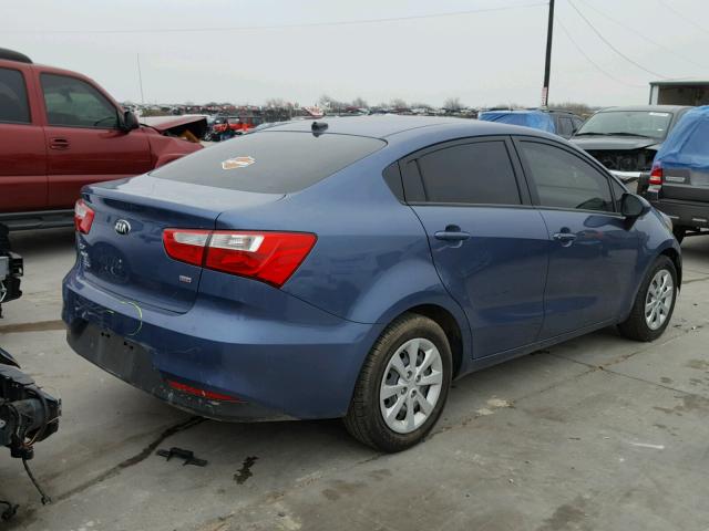 KNADM4A30G6654085 - 2016 KIA RIO LX BLUE photo 4