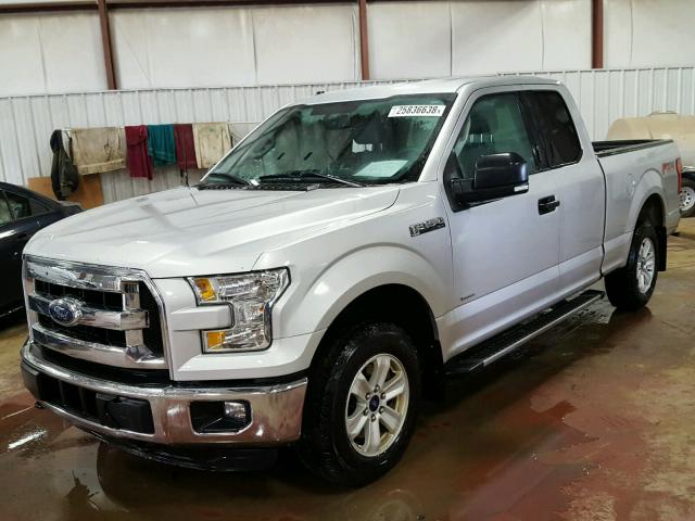 1FTEX1EP3FKF21515 - 2015 FORD F150 SUPER SILVER photo 2