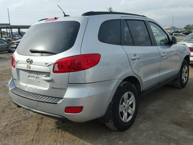 5NMSG13D49H264747 - 2009 HYUNDAI SANTA FE G SILVER photo 4