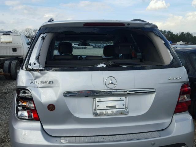 4JGBB86E08A365428 - 2008 MERCEDES-BENZ ML 350 SILVER photo 9