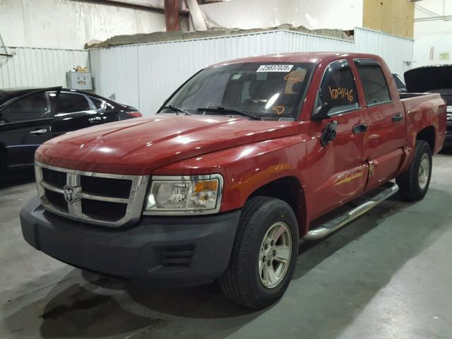 1D7HE38K48S561755 - 2008 DODGE DAKOTA SXT RED photo 2