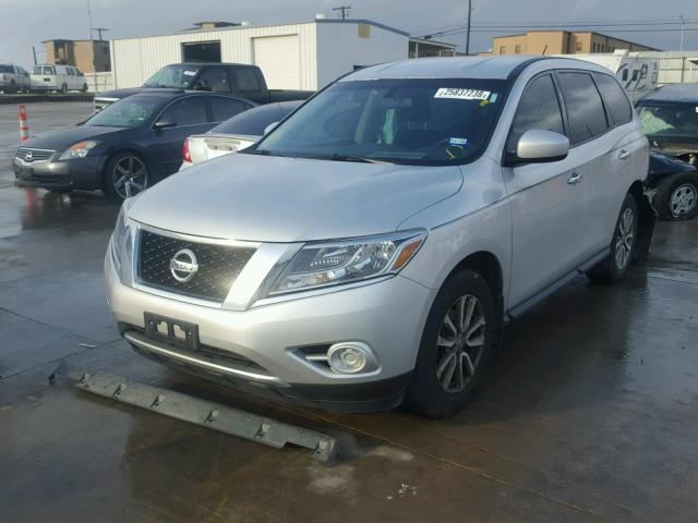 5N1AR2MN7EC720442 - 2014 NISSAN PATHFINDER SILVER photo 2