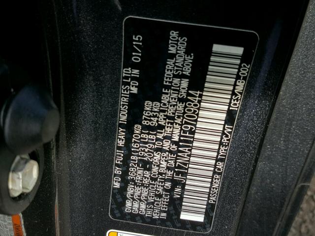 JF1ZNAA11F9709844 - 2015 TOYOTA SCION FR-S ნაცრისფერი ფოტო 10