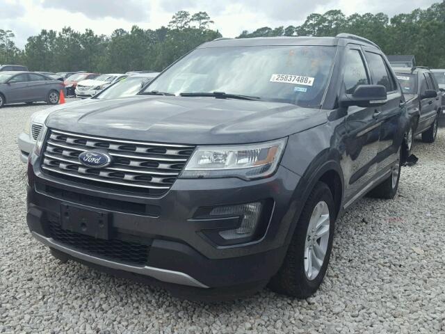 1FM5K7DH9GGB61615 - 2016 FORD EXPLORER X GRAY photo 2