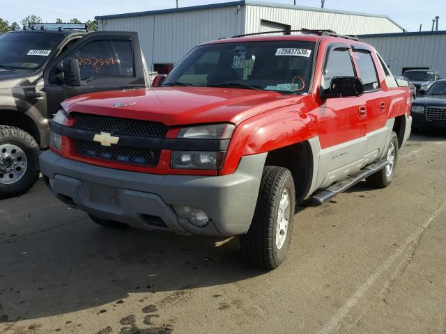 3GNEK13T72G227025 - 2002 CHEVROLET AVALANCHE RED photo 2