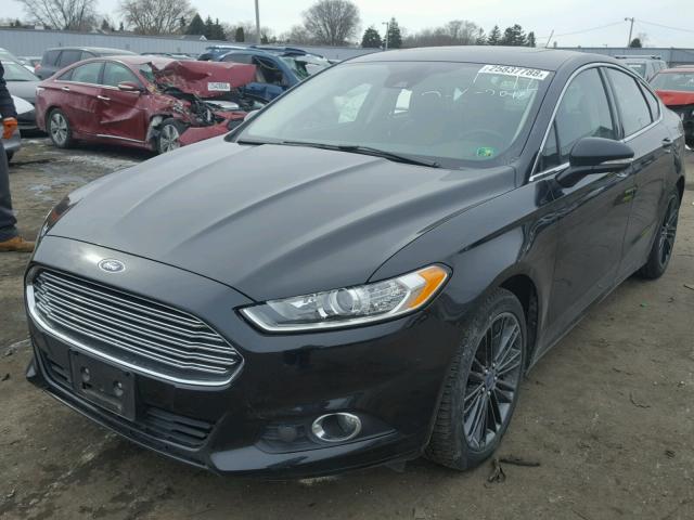 3FA6P0HR4DR383395 - 2013 FORD FUSION SE BLACK photo 2