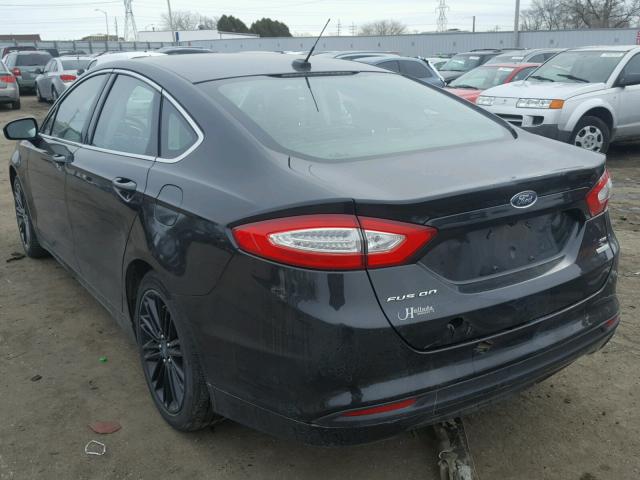 3FA6P0HR4DR383395 - 2013 FORD FUSION SE BLACK photo 3