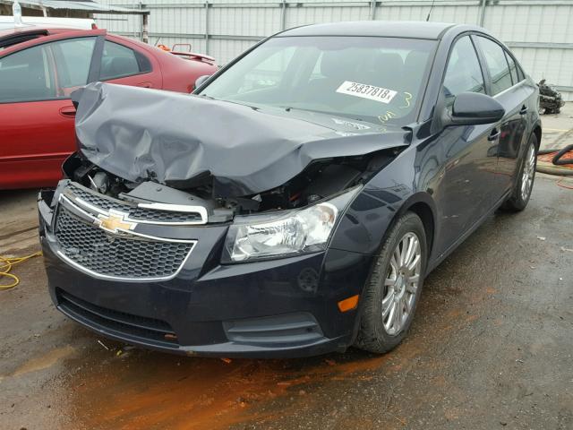 1G1PJ5SC5C7299098 - 2012 CHEVROLET CRUZE ECO BLACK photo 2