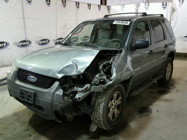 1FMYU03155KB53007 - 2005 FORD ESCAPE XLT GRAY photo 2