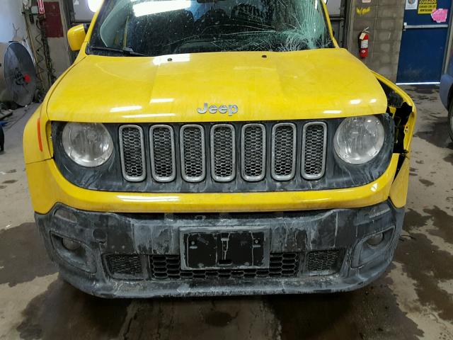 ZACCJBBH3HPF39565 - 2017 JEEP RENEGADE L YELLOW photo 7