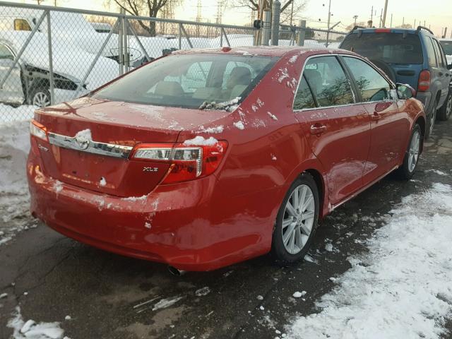 4T4BF1FK9CR223853 - 2012 TOYOTA CAMRY BASE RED photo 4