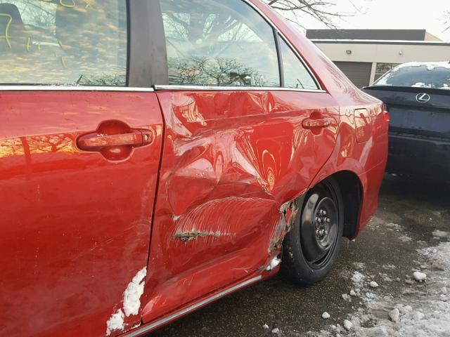 4T4BF1FK9CR223853 - 2012 TOYOTA CAMRY BASE RED photo 9