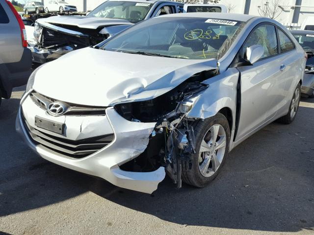 KMHDH6AE4DU009852 - 2013 HYUNDAI ELANTRA CO SILVER photo 2