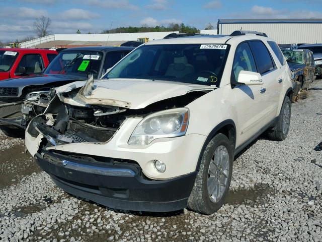 1GKLRNED5AJ105578 - 2010 GMC ACADIA SLT WHITE photo 2