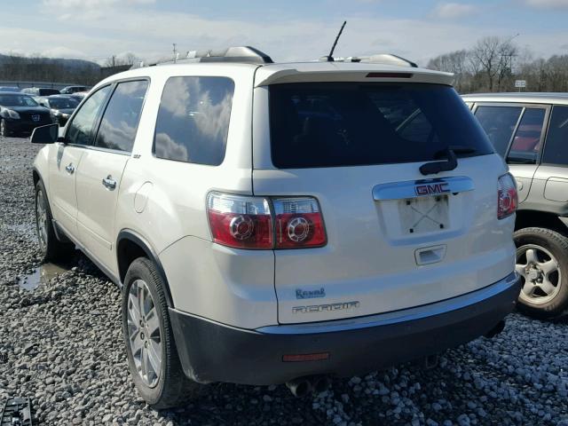 1GKLRNED5AJ105578 - 2010 GMC ACADIA SLT WHITE photo 3