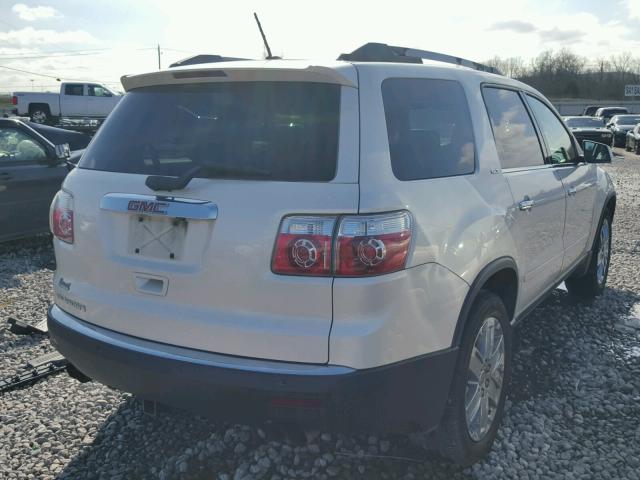 1GKLRNED5AJ105578 - 2010 GMC ACADIA SLT WHITE photo 4