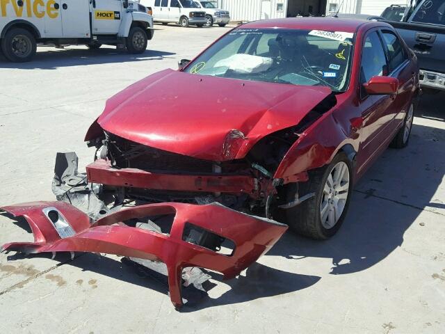 3FAHP08109R106110 - 2009 FORD FUSION SEL RED photo 2