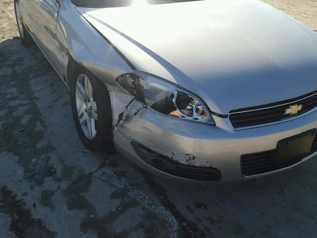 2G1WC58R179387507 - 2007 CHEVROLET IMPALA LT SILVER photo 9