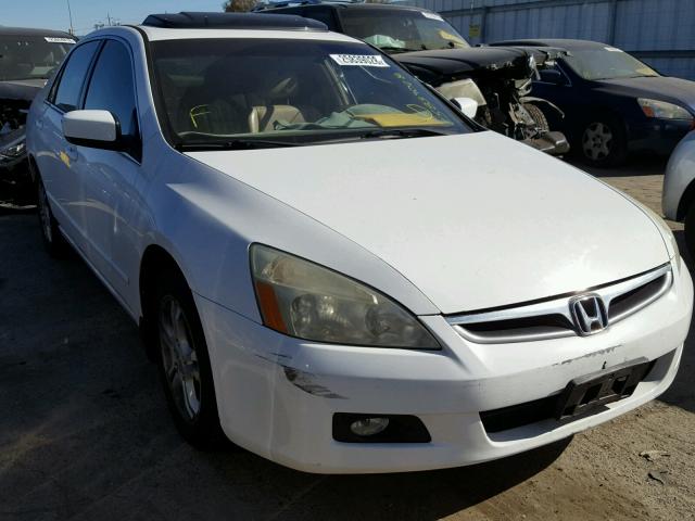 1HGCM56737A137331 - 2007 HONDA ACCORD EX WHITE photo 1