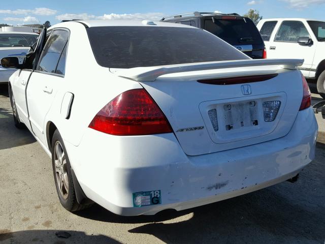 1HGCM56737A137331 - 2007 HONDA ACCORD EX WHITE photo 3