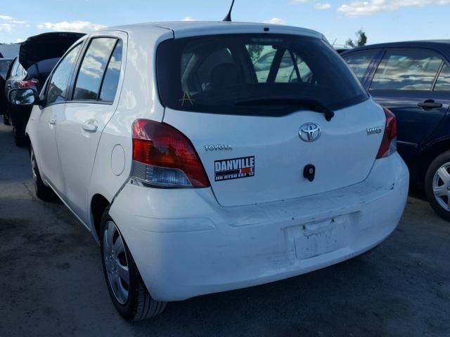 JTDKT4K37A5290143 - 2010 TOYOTA YARIS WHITE photo 3