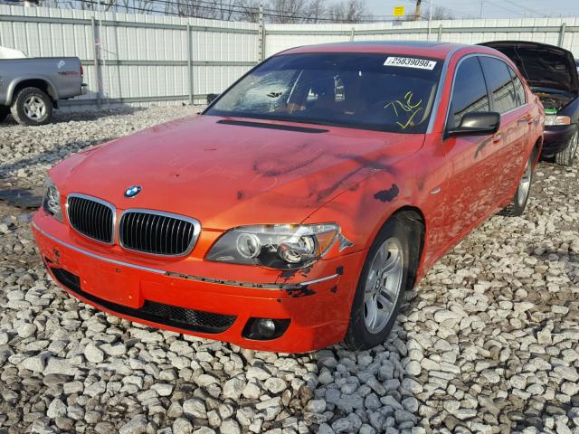 WBAHN83508DT86544 - 2008 BMW 750 LI ORANGE photo 2