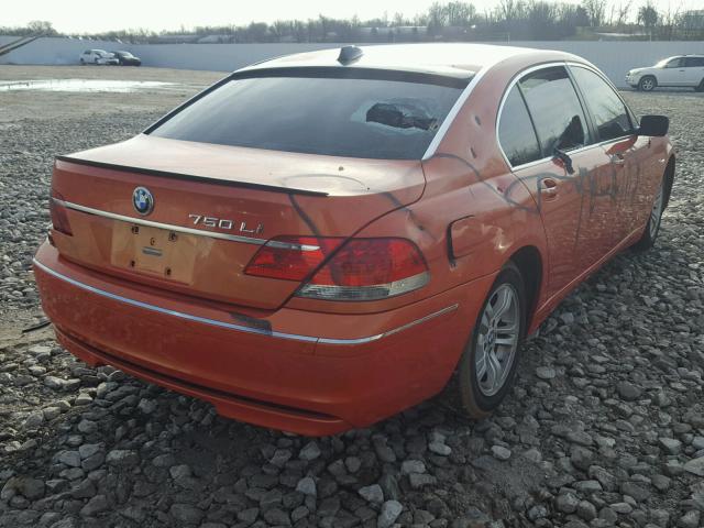 WBAHN83508DT86544 - 2008 BMW 750 LI ORANGE photo 4