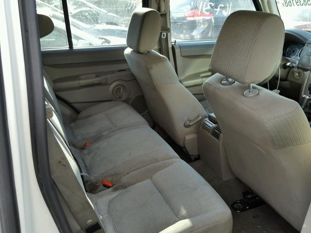 1J8HG48K56C134322 - 2006 JEEP COMMANDER თეთრი ფოტო 6
