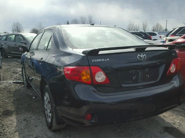 2T1BU4EE5AC201070 - 2010 TOYOTA COROLLA BA BLACK photo 3