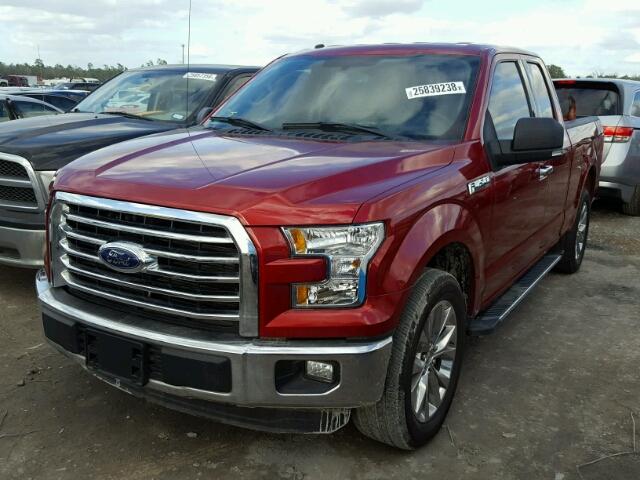 1FTEX1CF6GKD15908 - 2016 FORD F150 SUPER BURGUNDY photo 2