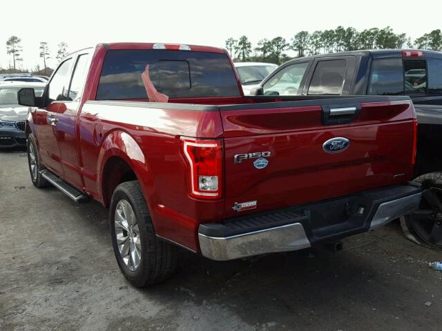 1FTEX1CF6GKD15908 - 2016 FORD F150 SUPER BURGUNDY photo 3