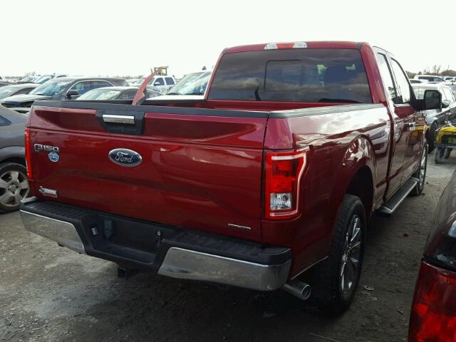 1FTEX1CF6GKD15908 - 2016 FORD F150 SUPER BURGUNDY photo 4