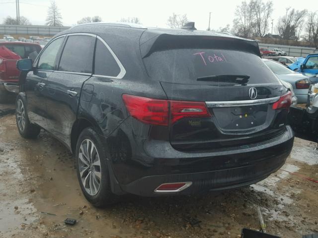 5FRYD4H41GB028809 - 2016 ACURA MDX TECHNO BLACK photo 3