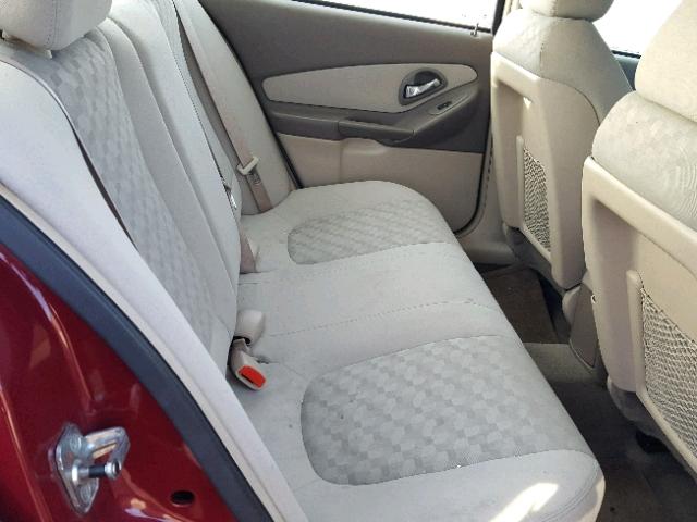 1G1ZT54825F286748 - 2005 CHEVROLET MALIBU LS მუქწითელი ფოტო 6
