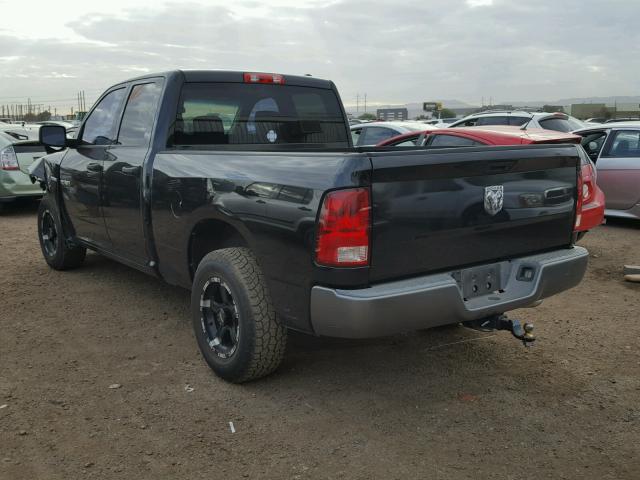 1D7RB1GT3AS138649 - 2010 DODGE RAM 1500 BLACK photo 3