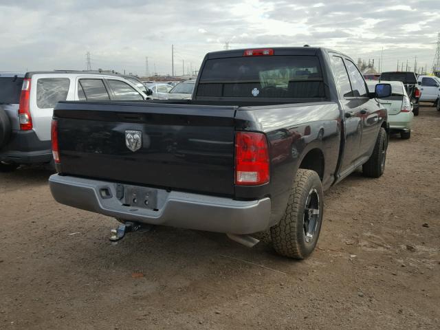 1D7RB1GT3AS138649 - 2010 DODGE RAM 1500 BLACK photo 4