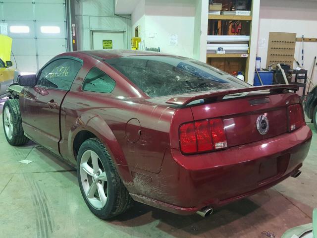 1ZVHT82H675310224 - 2007 FORD MUSTANG GT RED photo 3