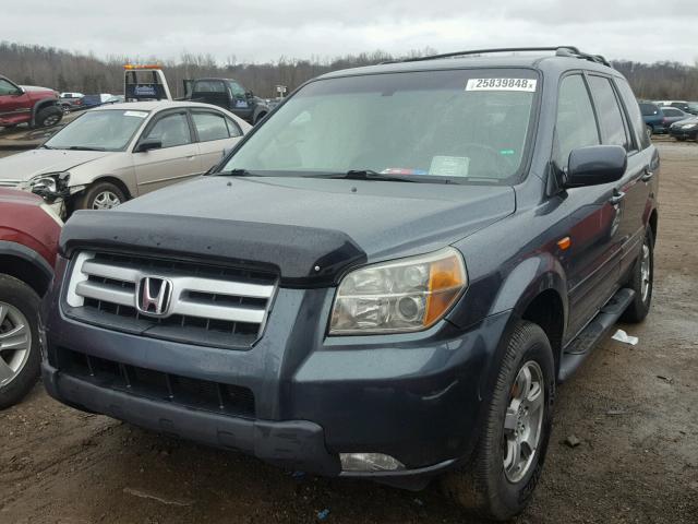 5FNYF18526B012779 - 2006 HONDA PILOT EX BLUE photo 2