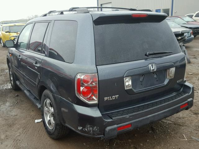 5FNYF18526B012779 - 2006 HONDA PILOT EX BLUE photo 3