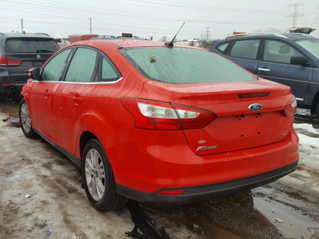 1FAHP3H2XCL175743 - 2012 FORD FOCUS SEL RED photo 3