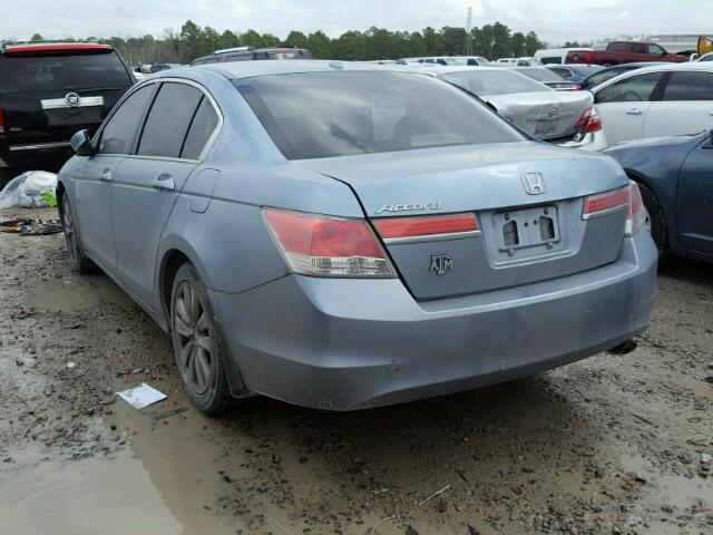 1HGCP2F84BA021644 - 2011 HONDA ACCORD EXL BLUE photo 3